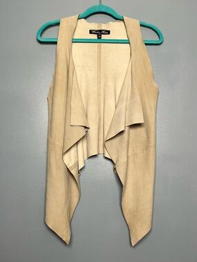 Winter Kate Y2K Boho Chic Suede Vest Tan Indie Festival Earthy Women’s Size M
